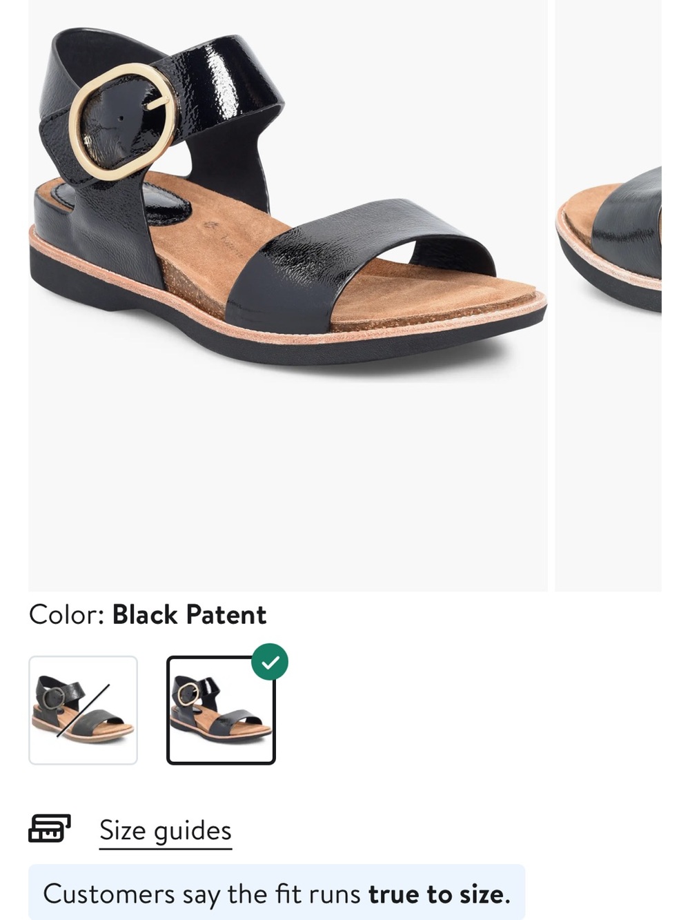 Sofft Bali NWT Black Patent Ankle Buckle Sandals size 8